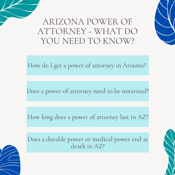 Power of Attorney in Arizona - what do you need to know?