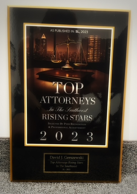 SuperLawyers2023 - David Gerszewski - Top Attorneys in the Southwest - Rising Star