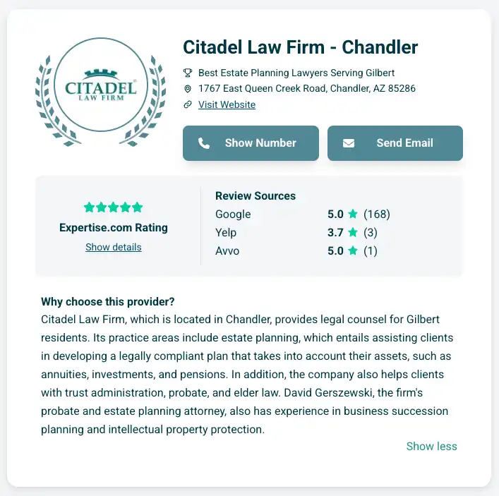 Expertise - Best Probate Lawyers Serving Chandler | Citadel Law Firm