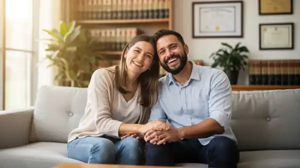Couple discussing how to amend their will with attorney