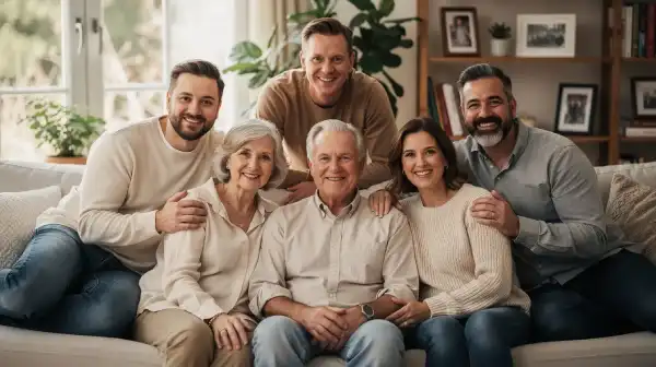 Family together talking about amending last will and testament