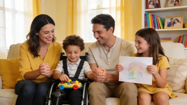 Happy family benefiting from special needs trusts, enjoying a fulfilling life together