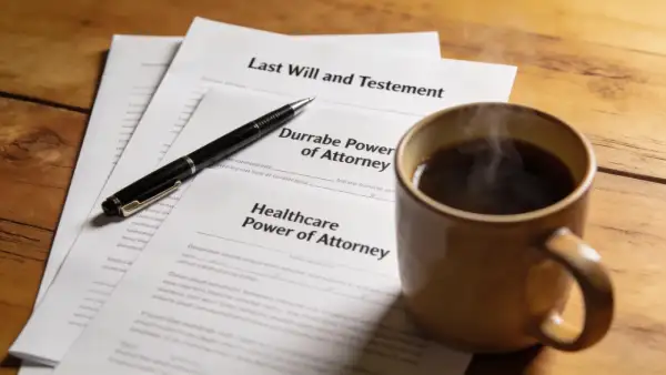 Collection of essential estate planning documents on a desk, highlighting their importance